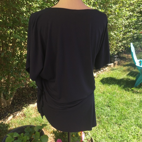 gender bias navy side ruching top, S - Picture 3 of 9